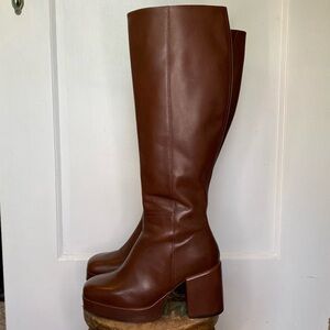 Seychelles Brown Chunky Heeled Boots